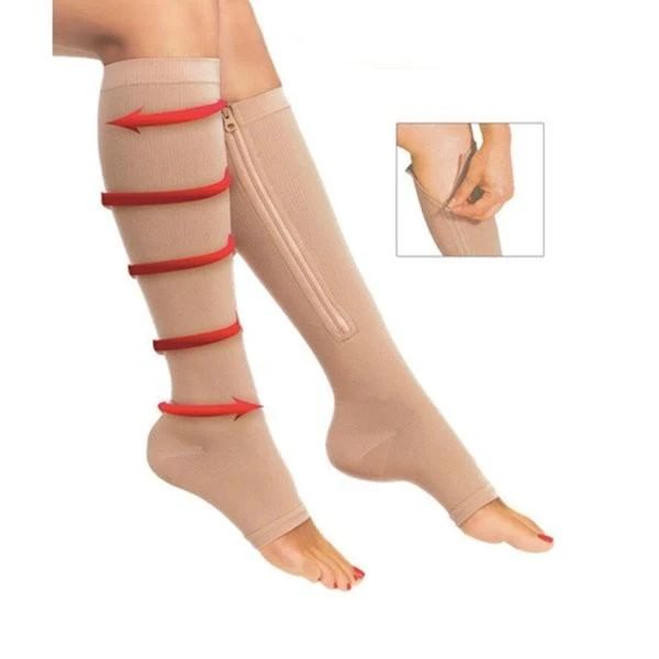 Компресійні гольфи для фіксації щиколоток Zip Sox, бежевий l/xl – фото 1