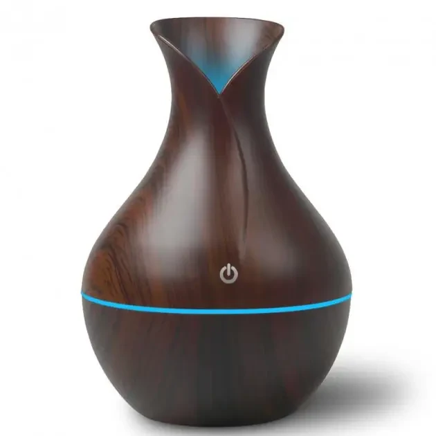 Зволожувач повітря ТЕМНО-КОРИЧЕНОВИЙ Humidifier Ultrasonic Aroma з підсвіткою Повітроочисник – фото 2
