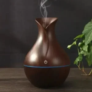 Зволожувач повітря ТЕМНО-КОРИЧЕНОВИЙ Humidifier Ultrasonic Aroma з підсвіткою Повітроочисник