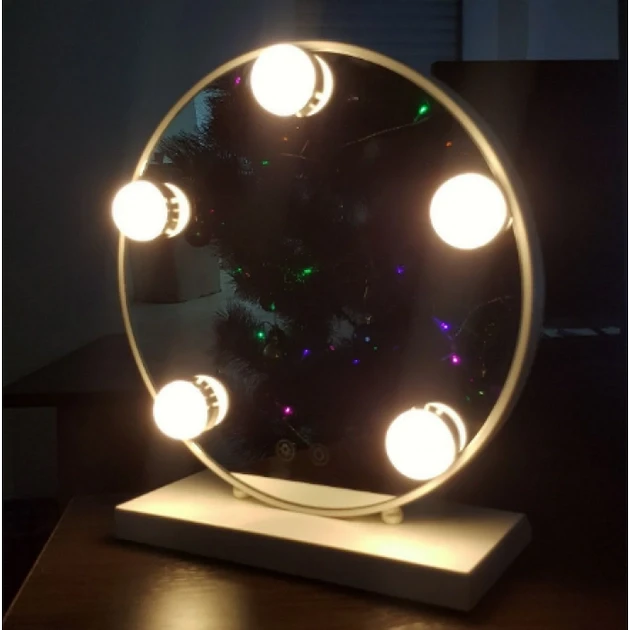 Дзеркало для макіяжу з LED-підсвіткою Led Mirror 5 LED JX-526 Білий – фото 1