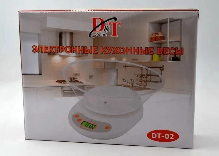 Ваги кухонні з чашею DT Smart DT-02 білі – фото 1