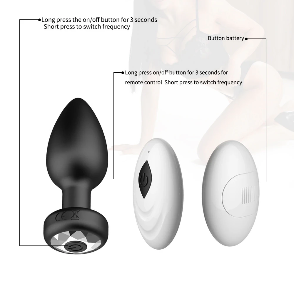 Анальне пробка з пультом дистанційного керування вібратор USB – фото 1