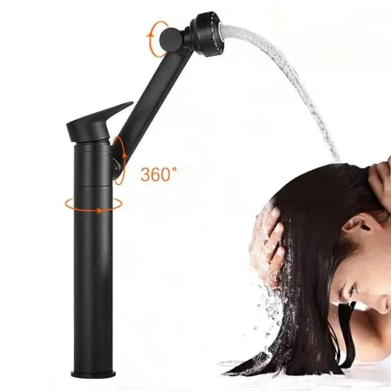 Універсальний поворотний змішувач для ванної кімнати кухні змішувач трансформер для гарячої та холодної води – фото 3