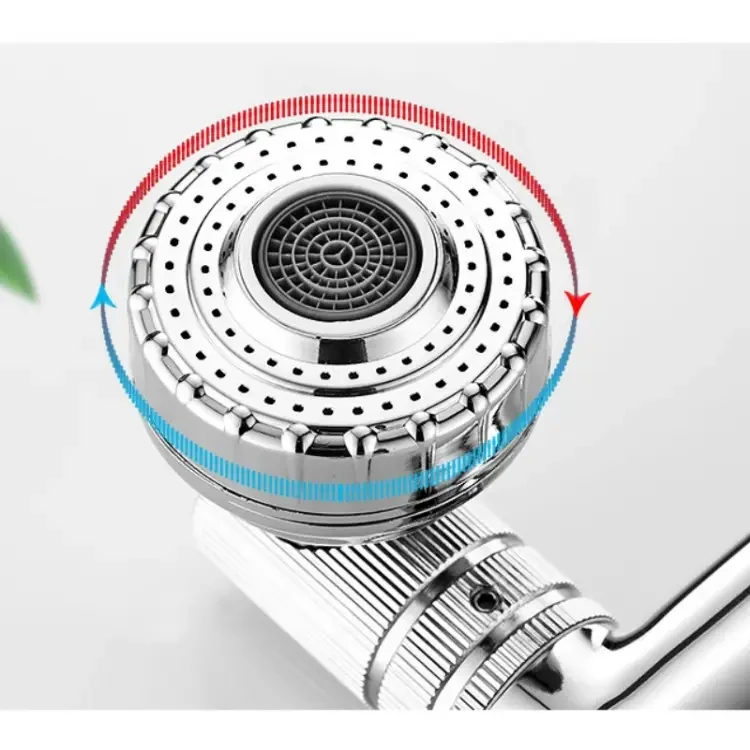 Універсальний поворотний змішувач для ванної кімнати кухні змішувач трансформер для гарячої та холодної води – фото 2