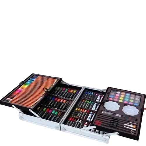 Дитячий набір для творчості в алюмінієвій валізі “Єдиноріг” 145 предметів блакитний – фото 1