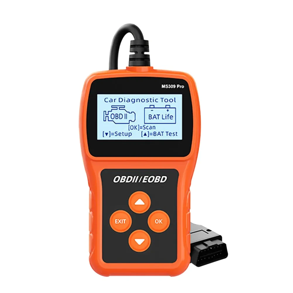 Сканер MS309PRO OBD2, діагностичний інструмент, тестер акумулятора, зчитувач кодів несправностей – фото 1