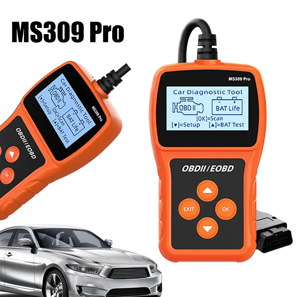 Сканер MS309PRO OBD2, діагностичний інструмент, тестер акумулятора, зчитувач кодів несправностей – фото 3
