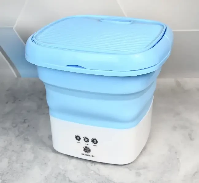 Портативна складана 8 ЛІТРОВ міністиральна машина Folding Washing Machine блакитна – фото 1