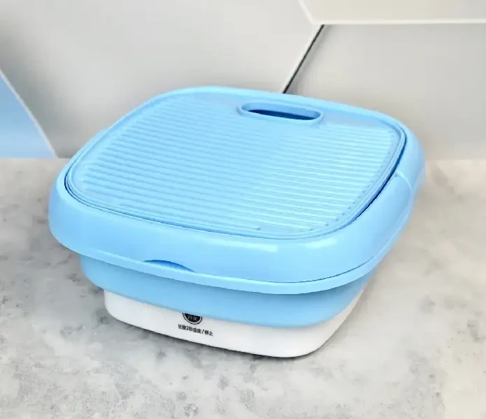 Портативна складана 8 ЛІТРОВ міністиральна машина Folding Washing Machine блакитна – фото 2