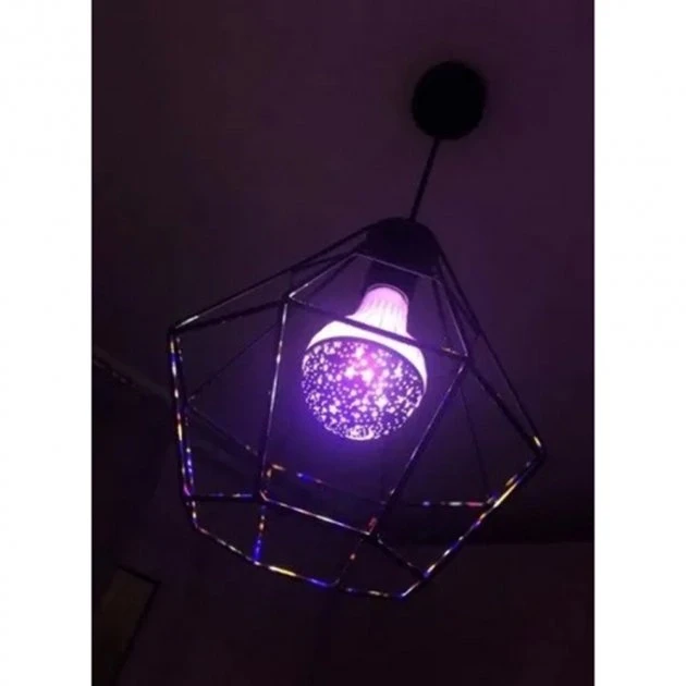 Лампа проєктор зоряного неба на патрон Master Bulb601-HX 6Вт, нічник, 3 кольори світіння, 220 В – фото 7