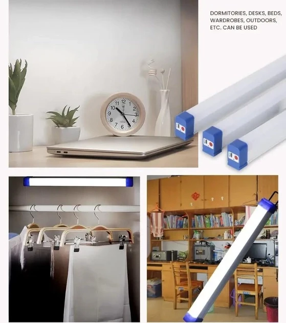 Багатофункціональна світлодіодна USB LED-лампа-нічник на магніті 3 режими яскравості 52 см Bailong BK-500T – фото 1