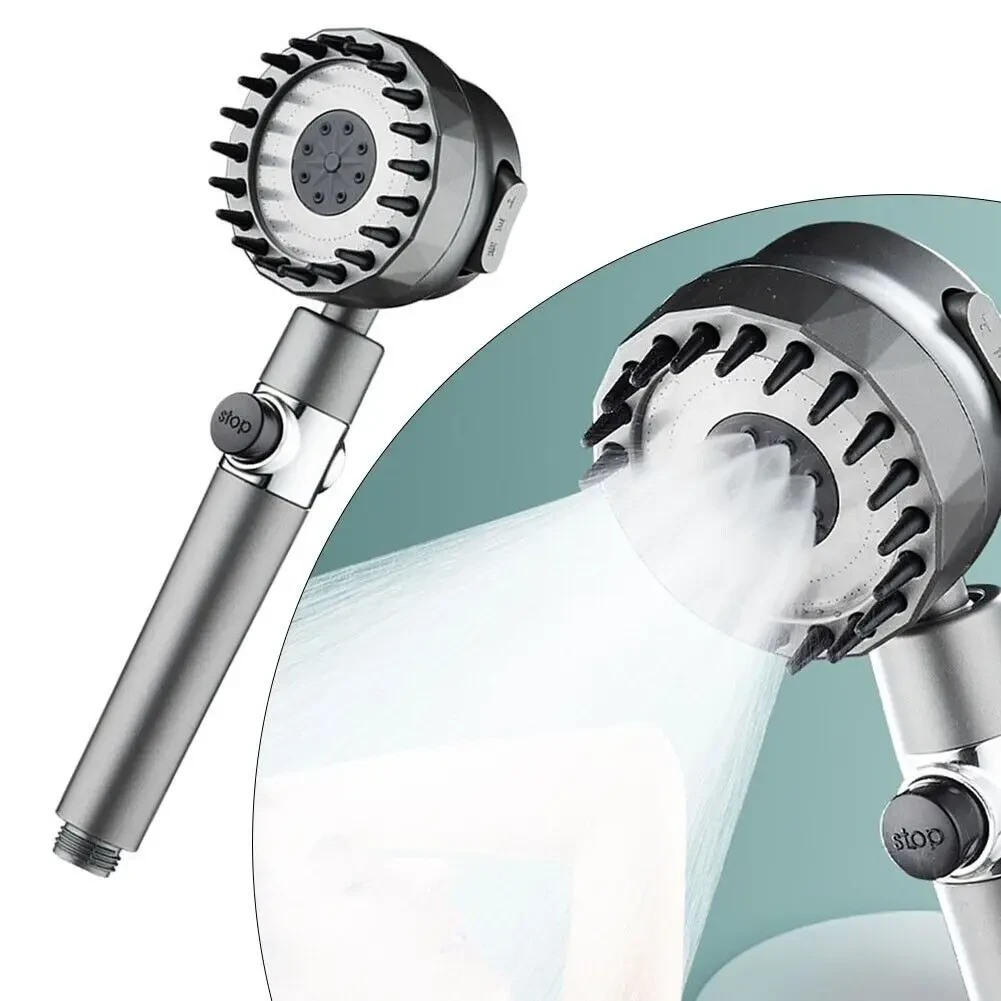 Душова лійка масажна 4в1 Shower Head 360° кнопка вимкнення води, 3 режими, масажні шипи – фото 1