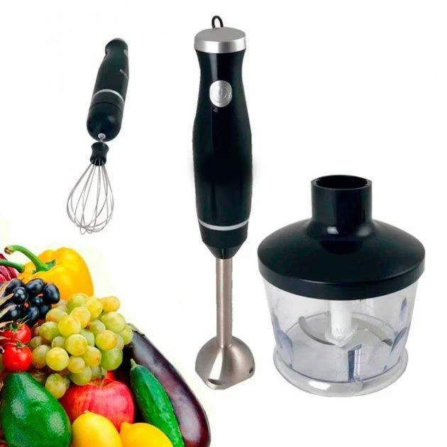 Блендер заглибний 3 в 1 Blender Set GRANT 800 w, подрібнювач, блендер із насадкою вінчик, блендер для дому – фото 2