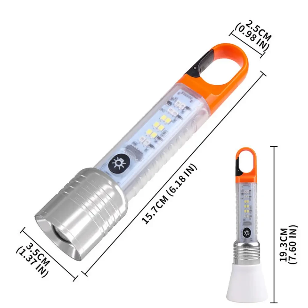 Багатофункціональний ручний акумуляторний ліхтарик з USB TYPE-C зарядкою X-202 – фото 3