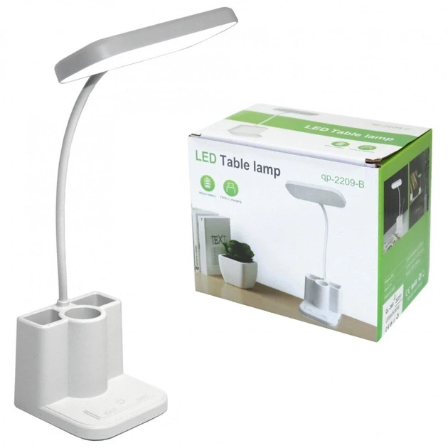 Світлодіодна настільна лампа Led table lamp qp-2209-B з USB-спід теплий і холодний біле світло – фото 1
