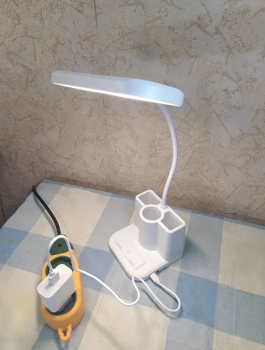 Світлодіодна настільна лампа Led table lamp qp-2209-B з USB-спід теплий і холодний біле світло – фото 4