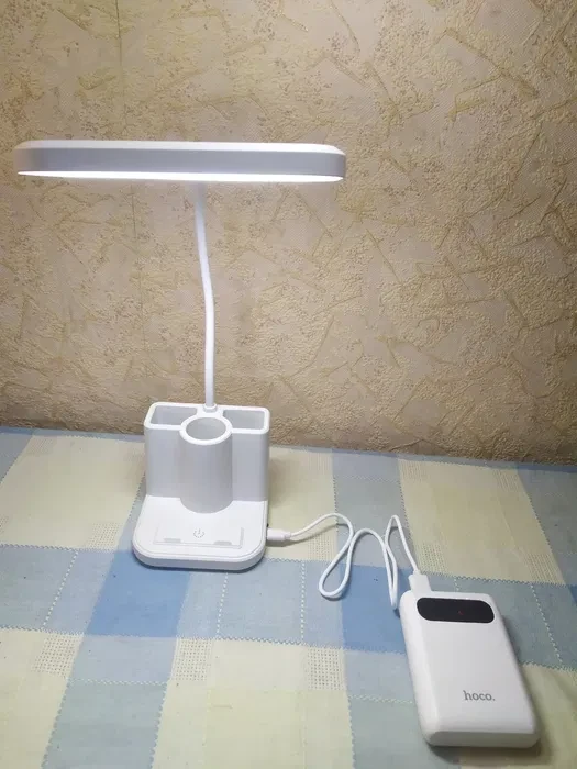 Світлодіодна настільна лампа Led table lamp qp-2209-B з USB-спід теплий і холодний біле світло – фото 3
