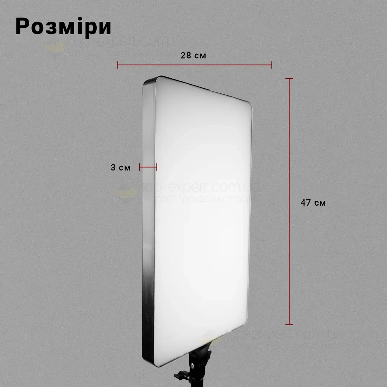 Прямокутна LED-лампа для фотостудії з пультом дистанційного керування: RL-24 – фото 2