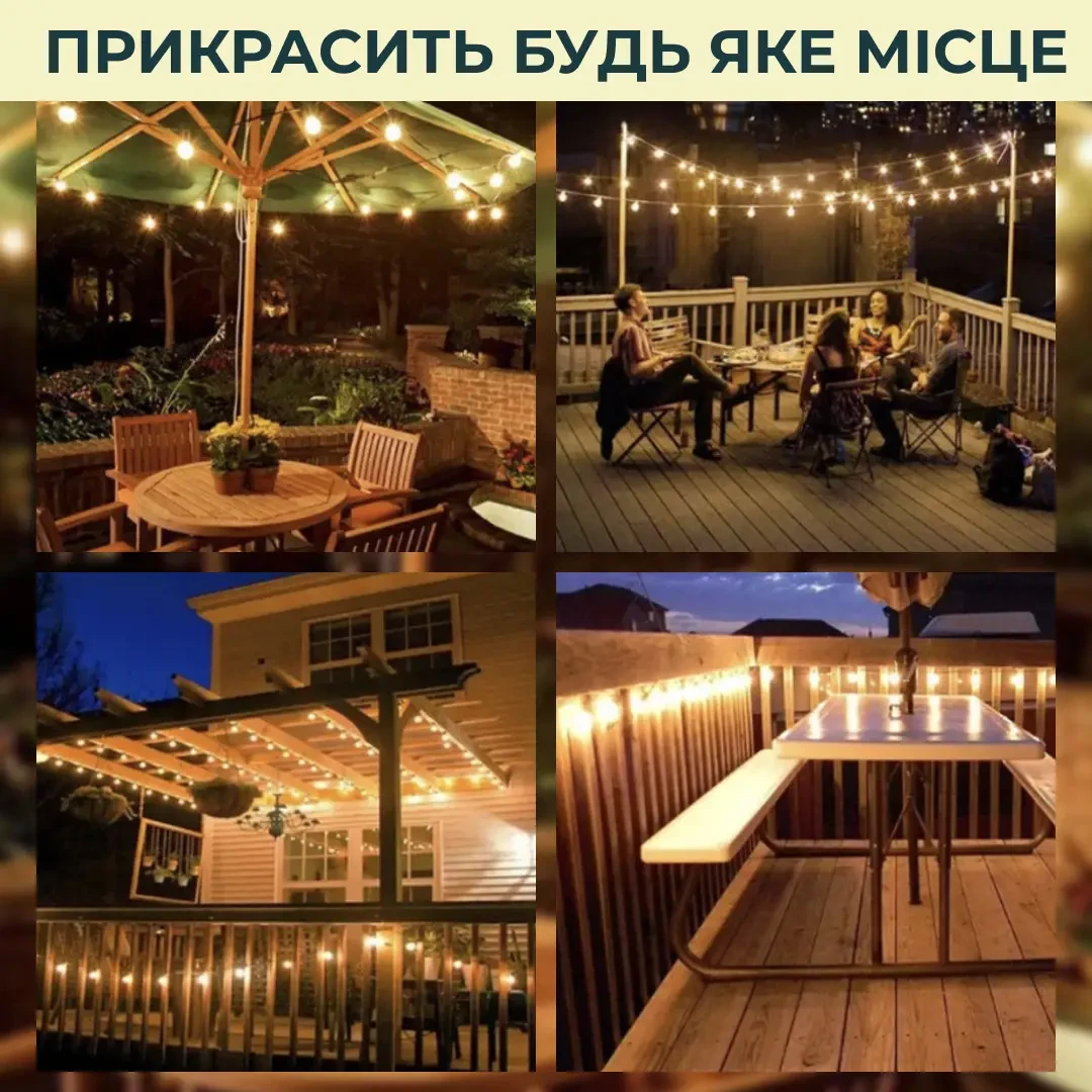 Гірлянда ретролампа 5 метрів 10 ламп SF-11 – фото 4