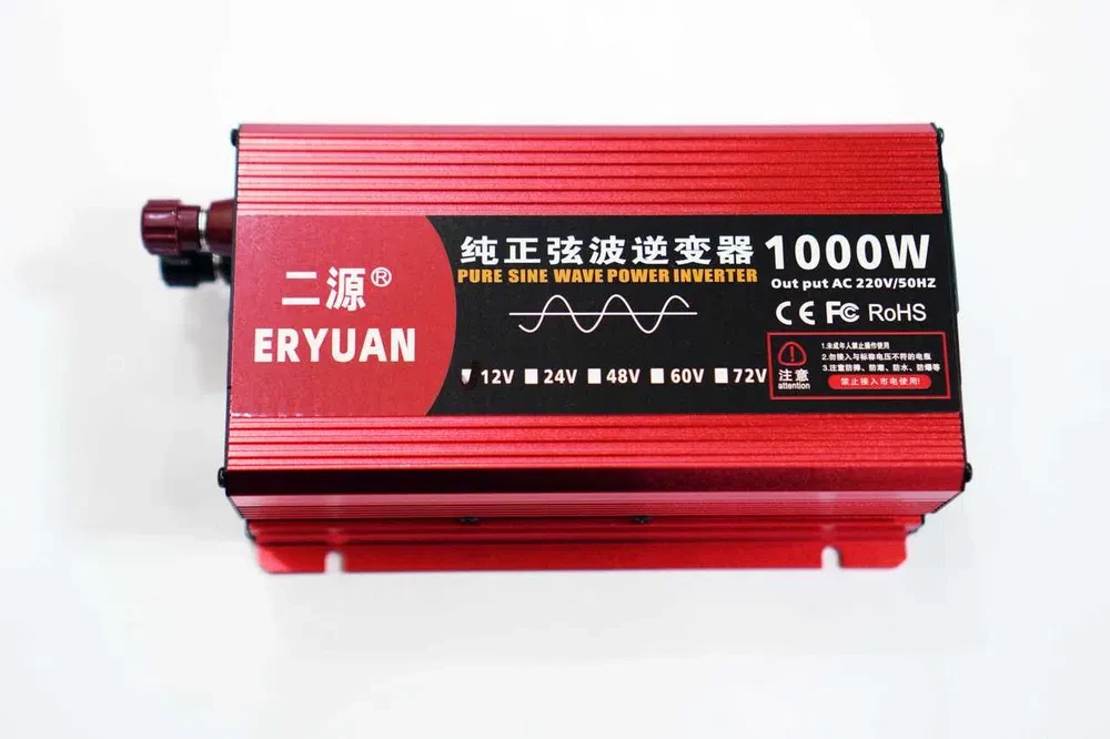 Перетворювач Інвертор Інвертор чис.синус ERYUAN AC/DC LCD 12v 1000W Для котла – фото 3