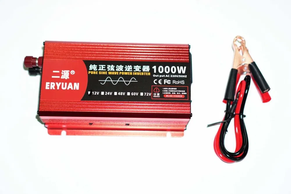 Перетворювач Інвертор Інвертор чис.синус ERYUAN AC/DC LCD 12v 1000W Для котла – фото 5