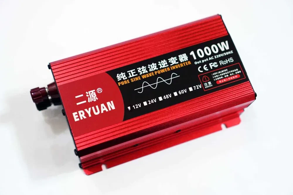 Перетворювач Інвертор Інвертор чис.синус ERYUAN AC/DC LCD 12v 1000W Для котла – фото 6