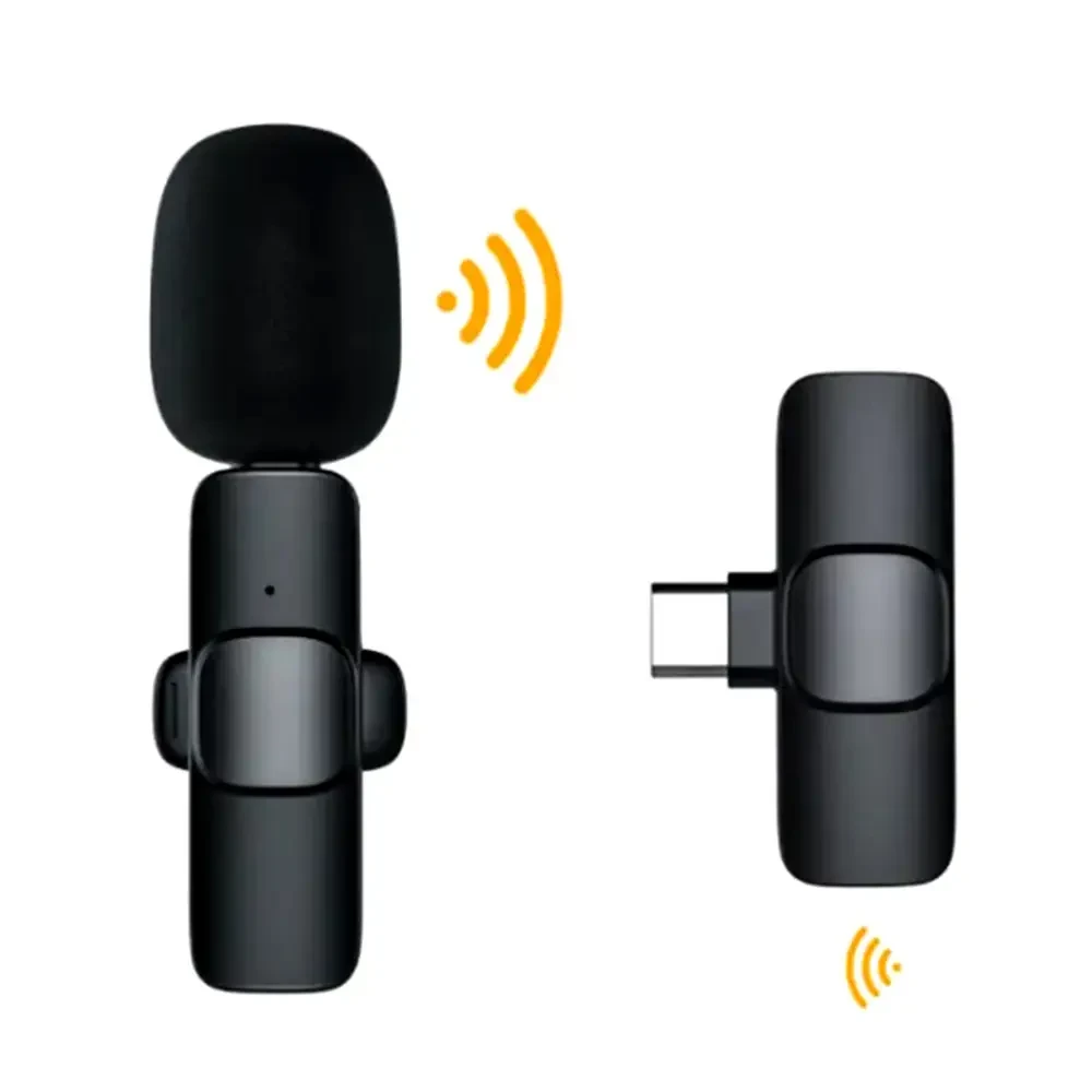 Портативний бездротовий петличний мікрофон AND-1 Type-C, Black – фото 2
