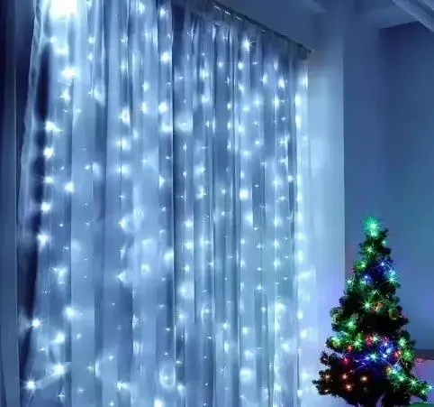 Гірлянда “Водоспад” 2х2м Гірлянда колір ламп білий 240LED гірлянда для декорації поміщений RD-081 – фото 1