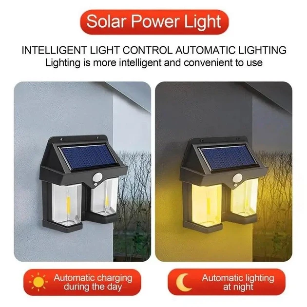 Ліхтар на сонячній батареї з датчиком руху Solar Wall Lamp COBA CB-228 – фото 3