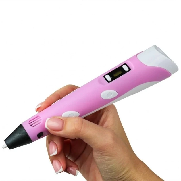3D-Ручка 3Dpen З Lcd Екраном Повний Набір Пластик Рожевий – фото 2