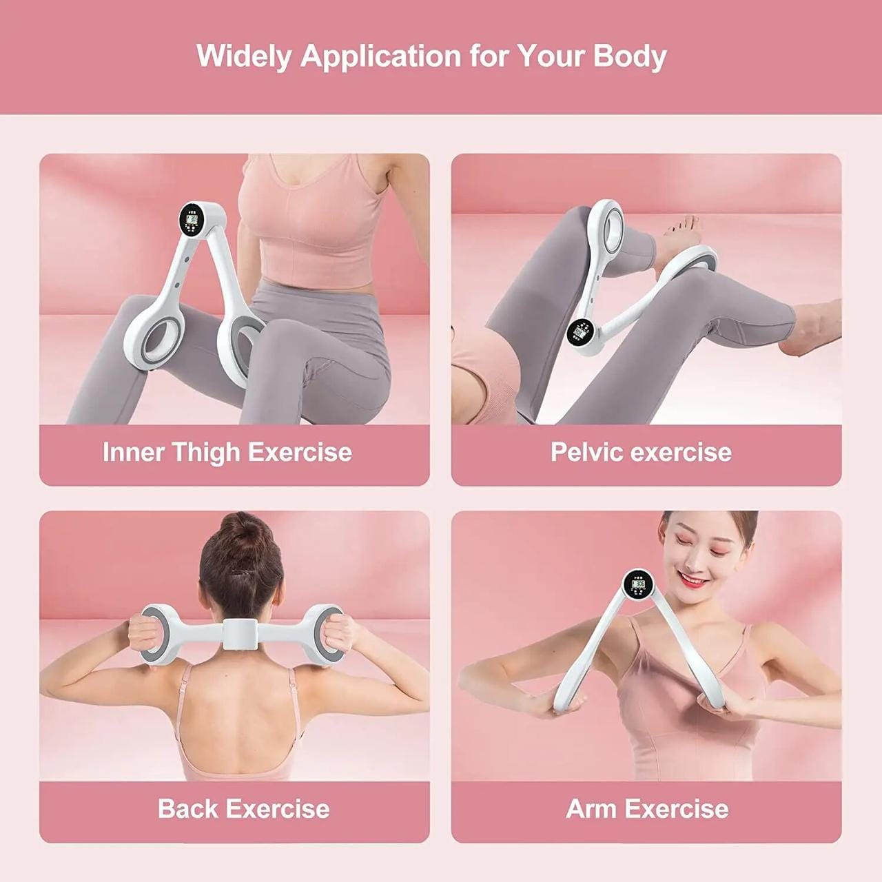Тренажер для м’язів тазового дна LEG Trainer, з дисплеєм/ Тренажер-еспандер для тіла від батарейок – фото 1