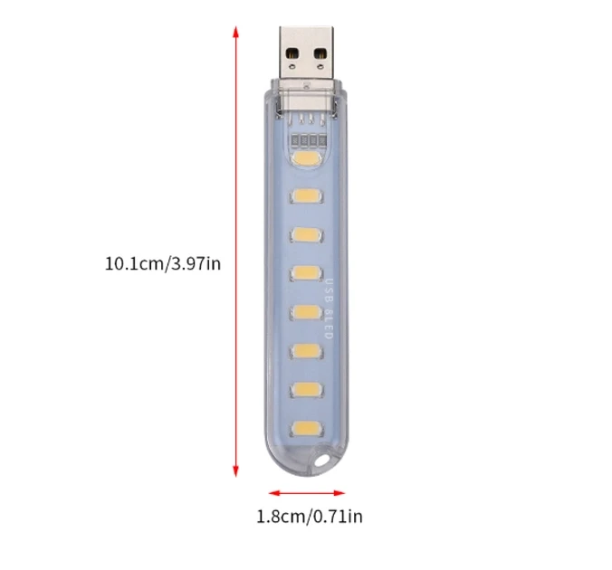Світильник USB Мініфлешка світлодіодний ліхтарик світлодіодний холодний білий LED-лампа – фото 1