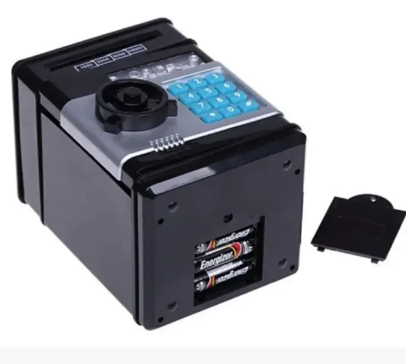 Електронний сейф-копилка Number Banc “Банкомат” дитячий подарунок із кодовим замком Чорний – фото 1