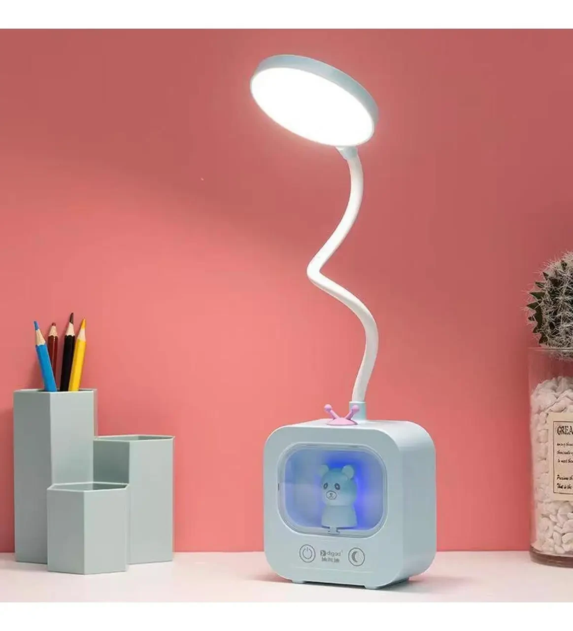 Світлодіодна настільна лампа з рухомою головкою і RGB-підсвіткою Плюшевого Ведмедика DIGAD 1943 – фото 8