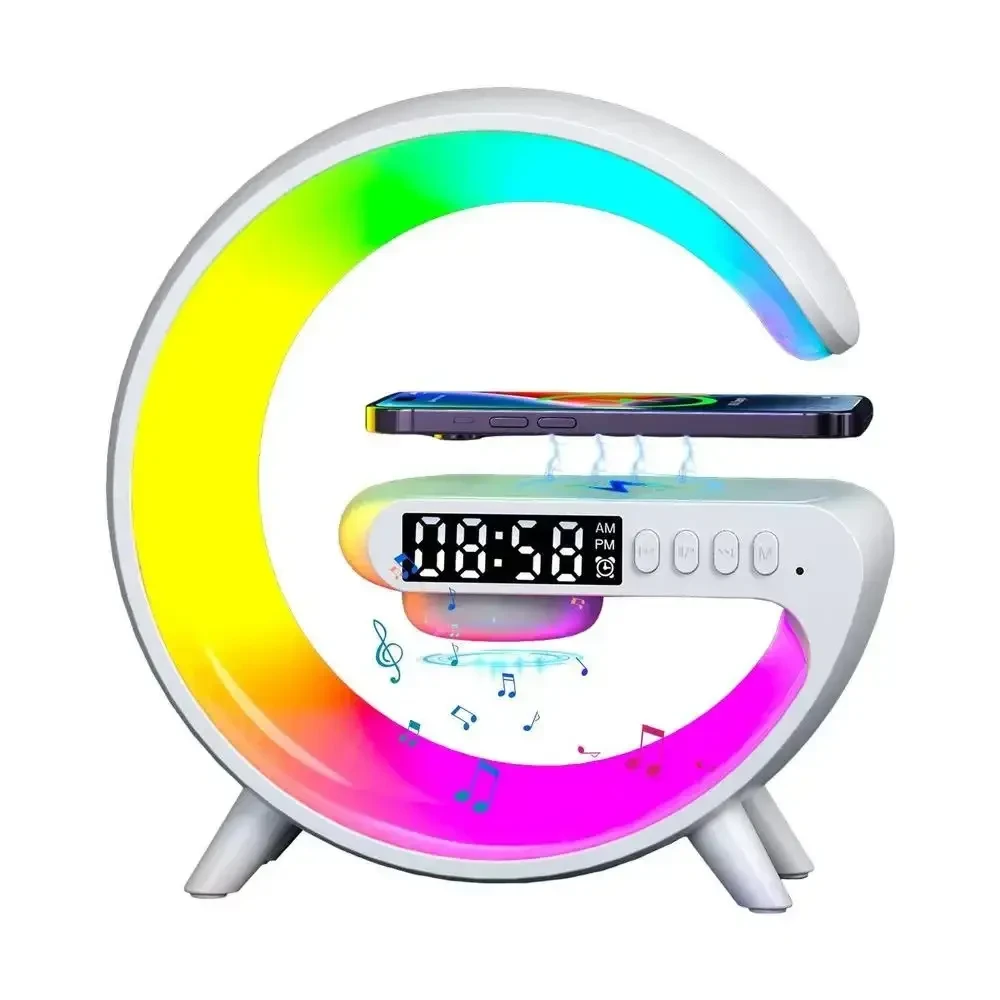 Настільна смарт-лампа G-Smart Light G63 RGB з бездротовою зарядкою і Bluetooth-колонкою 10 W White – фото 3