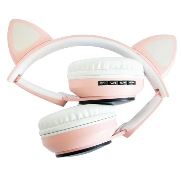 Дитячі навушники без дротів “Wireless earphone ST77M” Рожеві, bluetooth навушники з котячими вушками – фото 1