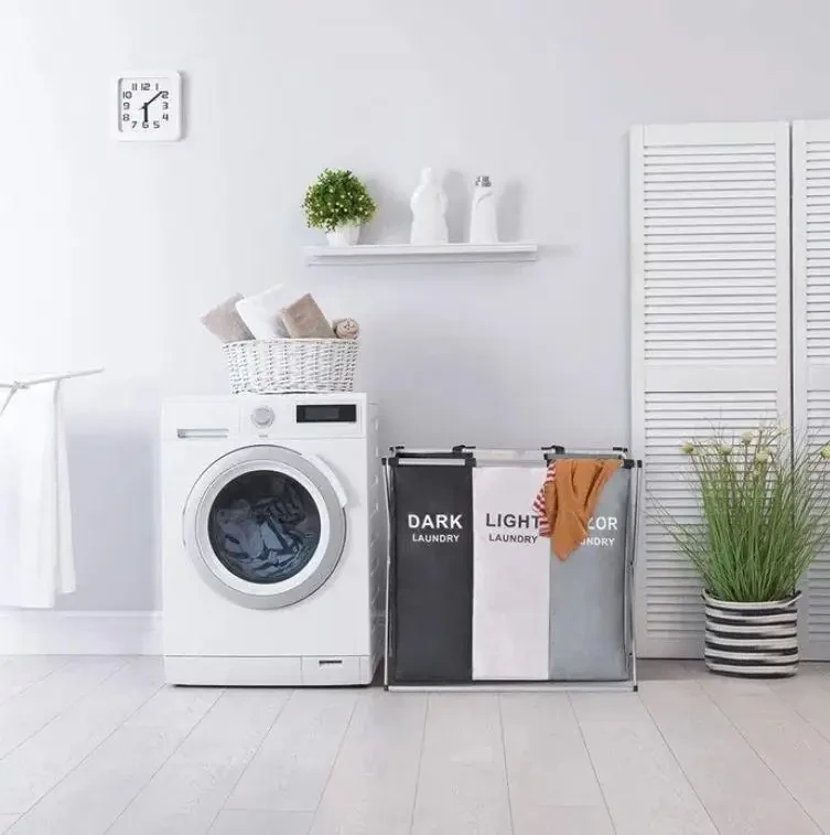 Кошики та мішки для білизни для брудних речей еліф, Сітка кошика для білизни чорне біле кольорове – фото 1