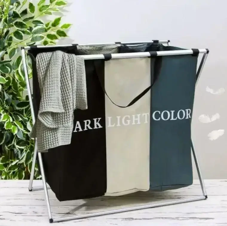 Кошики та мішки для білизни для брудних речей еліф, Сітка кошика для білизни чорне біле кольорове – фото 8