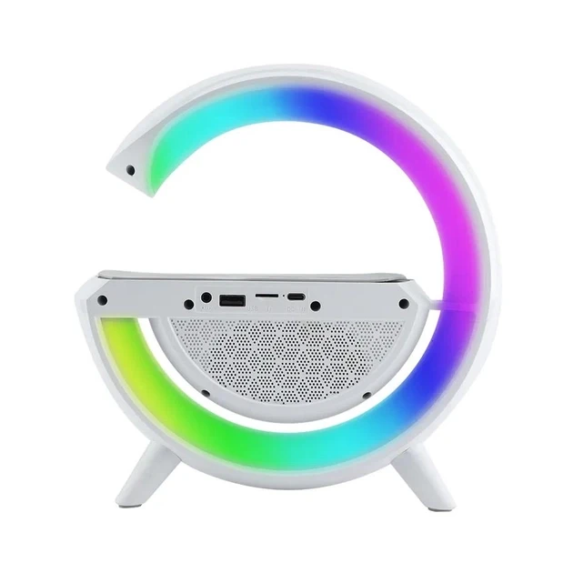 Настільна смарт-лампа, нічник BT-3401 RGB Rainbow Light-Wireless Happy Light з Bluetooth колонкою + бездрот – фото 2