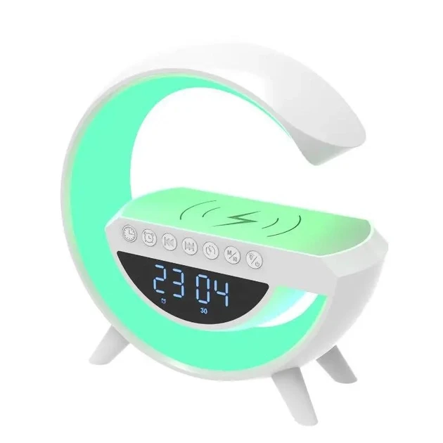 Настільна смарт-лампа, нічник BT-3401 RGB Rainbow Light-Wireless Happy Light з Bluetooth колонкою + бездрот – фото 3