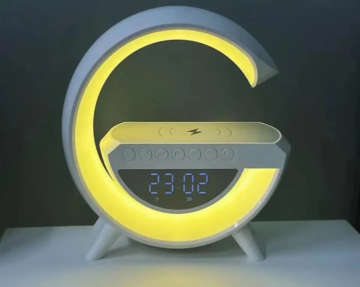 Настільна смарт-лампа, нічник BT-3401 RGB Rainbow Light-Wireless Happy Light з Bluetooth колонкою + бездрот – фото 6