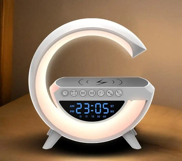 Настільна смарт-лампа, нічник BT-3401 RGB Rainbow Light-Wireless Happy Light з Bluetooth колонкою + бездрот – фото 5