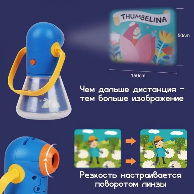 Дитячий проєктор-нічник 12 казок Mideer 3 в 1 Зіркове небо – фото 7