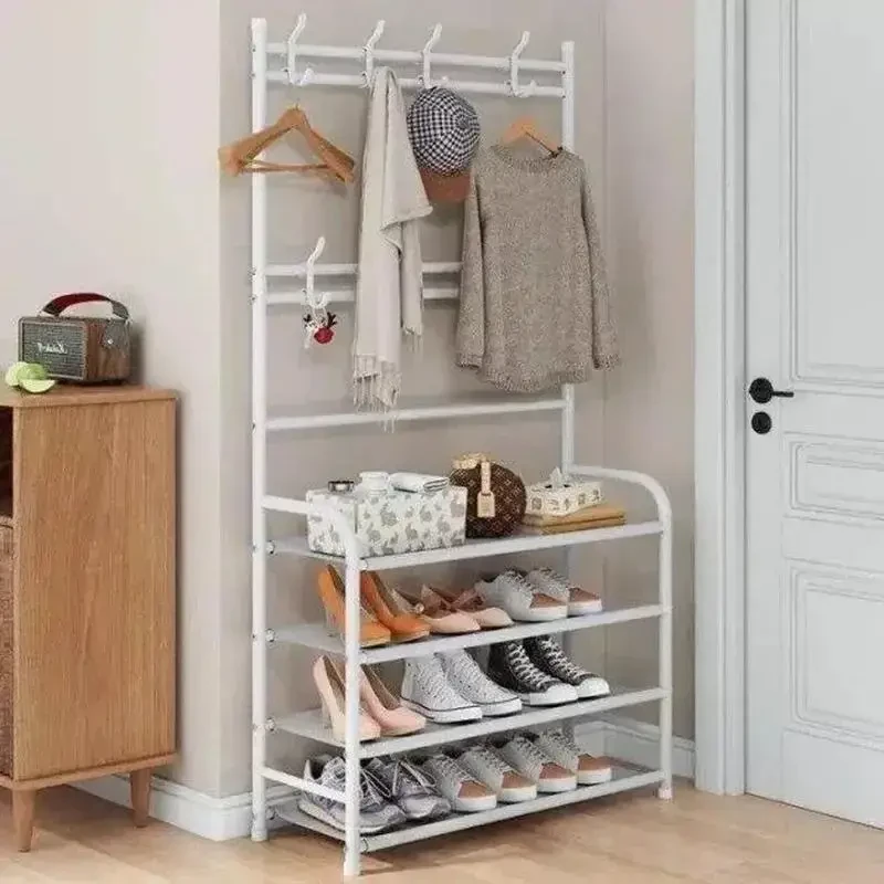 Універсальний вішак для одягу New simple floor clothes rack size 60X29.5X151 см Білий – фото 1