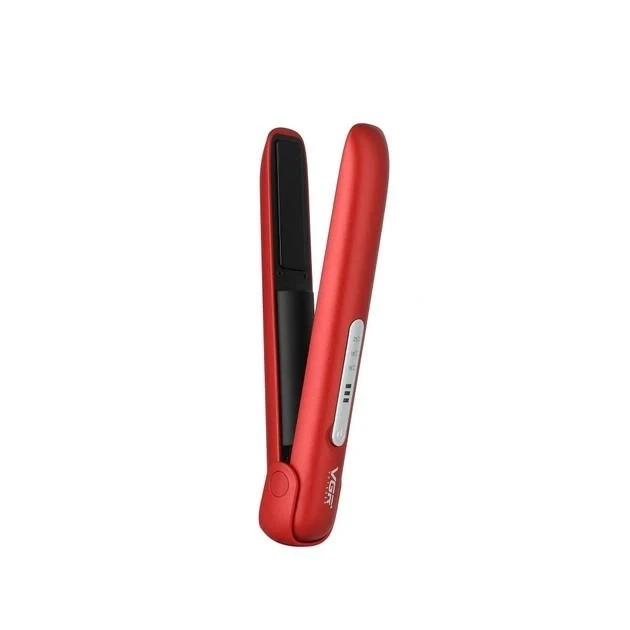 Випрямляч для волосся Hair Straightener VGR V-585 бездротовий, з 3 рівнями нагрівання, Червоний Срібло – фото 2