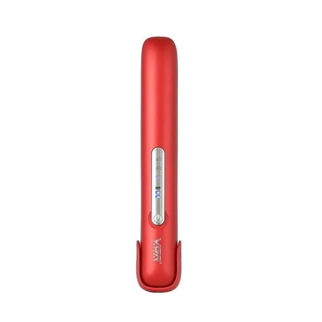 Випрямляч для волосся Hair Straightener VGR V-585 бездротовий, з 3 рівнями нагрівання, Червоний Срібло – фото 3