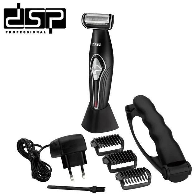 Електробритва для чоловіків DSP 60050 IPX5 роторна для вологого та сухого гоління з 3 знімними насадками та тример – фото 1