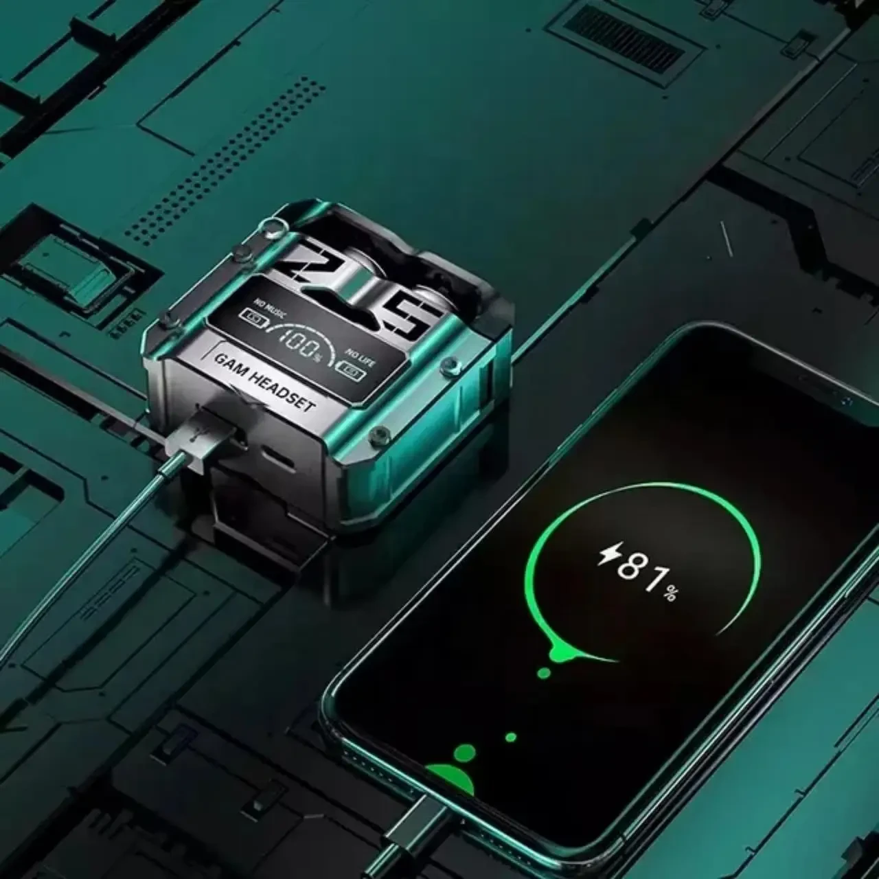 Бездротові Bluetooth-навушники 3 механічні M25 армовані подвійного режиму ігрові – фото 4