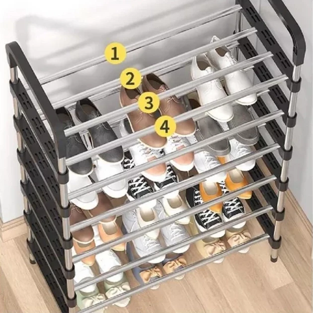 Полиця для взуття 6 секцій New shoe rack 56 х 28 х 113 см – фото 3