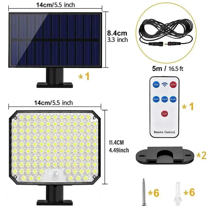 Світильник на сонячній батареї з датчиком руху Solar wall lamp BL-104-SMD – фото 4